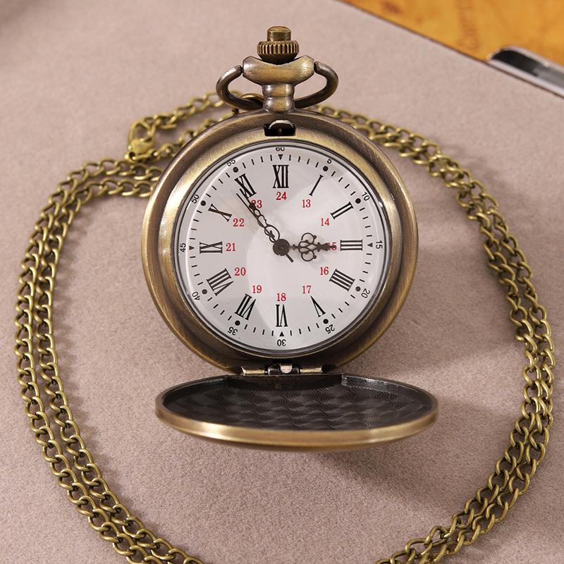 Retro Fashion Men's Pocket Watch ‘To My GROOMSMAN’ Necklace Pendant Quartz Pocket Watch Men Gifts