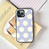 Простой чехол для телефона в однотонный горошек для iPhone 17, 16, 15, 14, 13, 12, 11 Plus, Pro Max, XS, цветная внутренняя крышка с серебряным покрытием