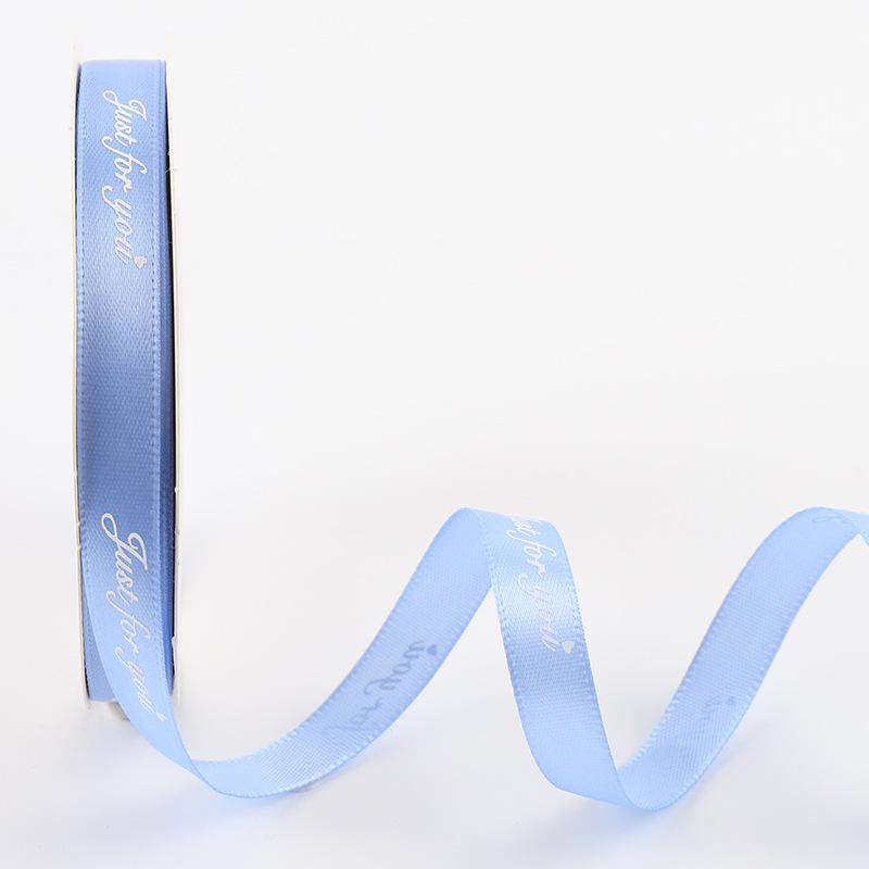 2.5CM Floral Gift Box Polyester Ribbon, 'Just for You' English Letter Cake DIY Bow