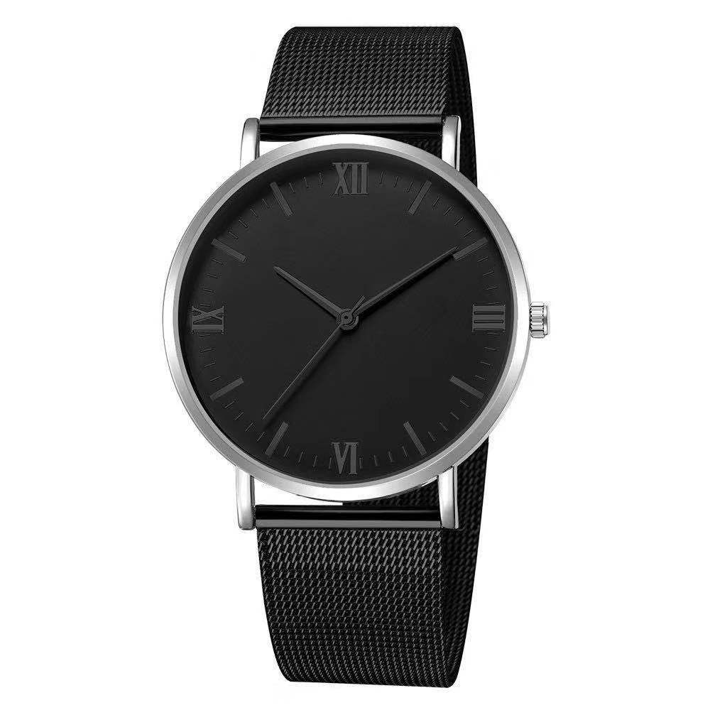 Eaby Simple Couple Quartz Fashion Watch Mesh Strap Men'S Watch