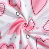 Infant Baby Girl Cute Heart Print Short Sleeve Casual Style Jumpsuit