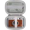 Lebakort Storage Case Compatible with Fujifilm Instax Evo, Instax Mini Evo Hybrid Instant Digital Camera and Printer (Brown Case)