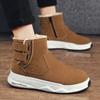 Зимние мужские толстые и мягкие теплые и модные хлопковые ботинки с высоким верхом на толстой подошве зимние ботинки повседневная хлопковая обувь