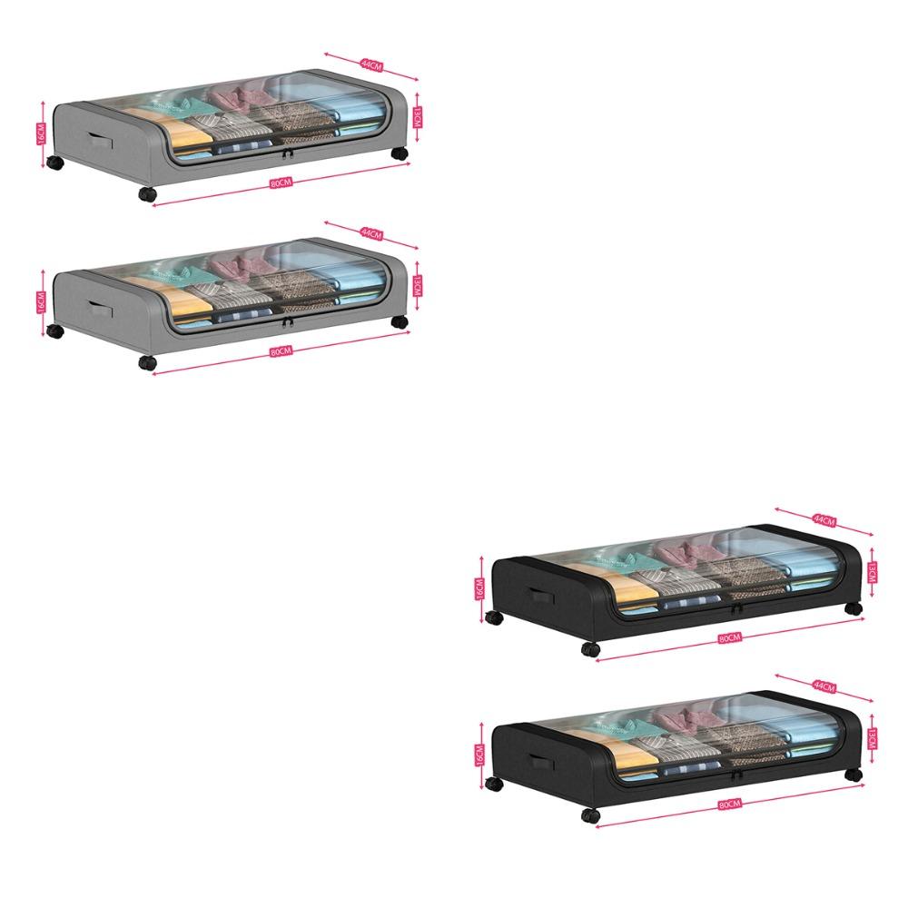 Пылезащитный ящик для хранения под кроватью с колесами, многоцелевой контейнер для хранения одежды, товары для дома