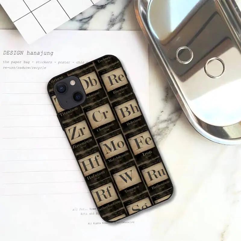 Чехол для телефона с периодической таблицей химического колледжа для iPhone 11 12 Mini 13 14 Pro XS Max X 8 7 6s Plus 5 SE XR Shell