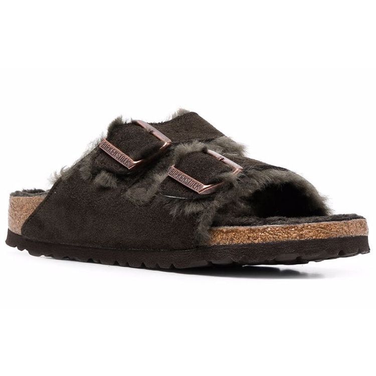 Birkenstock Шлепанцы с открытым носком, накладные, массажные, антибактериальные, быстросохнущие, женские, коричневые 1020528