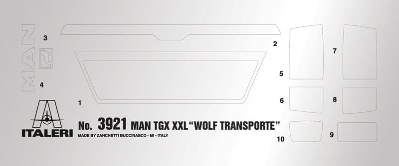 PLATZ Italeri MAN TGX XXL Wolf Transport Tractor Head Plastic Model IT3921 1/24 (Car)
