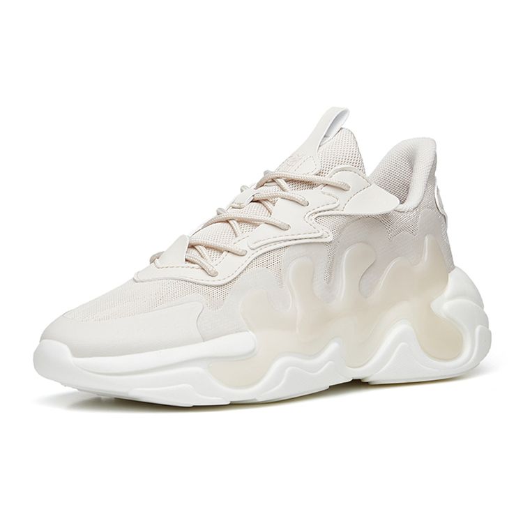 Anta Серия Lifestyle Ткань Сетка Дышащая Спортивная Амортизирующая Нескользящая Прочная Низкая Повседневная Обувь Женские Кроссовки Бежевый 122238842S-3