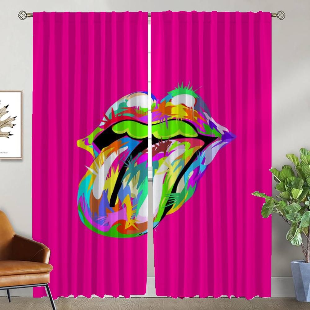 Плотные шторы для комнаты 2 панели The Rollings Stones Halloween Decoration Shades Шторы для детской комнаты Разделение гостиной кухни