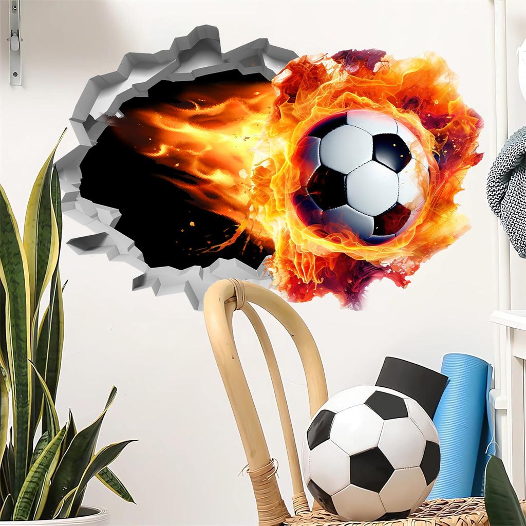 Креативная настенная наклейка на тему футбольного спорта для детской спальни, гостиной, стены спортзала
