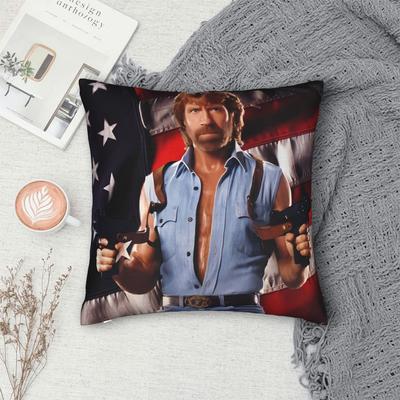 Pillow Cover Patriotic Chuck Norris Art Vintage Pillow Case For Sofa Bedroom Home Decor Pillowcases