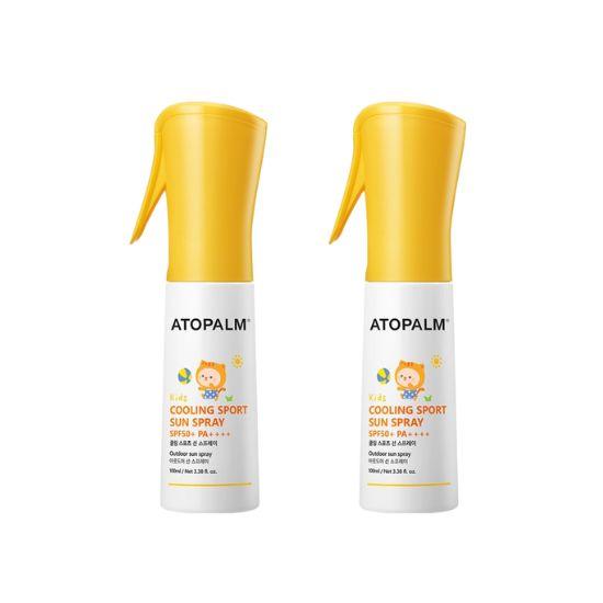 ATOPALM Детский охлаждающий спортивный солнцезащитный спрей SPF50+ PA++++ Защита от УФ и освежающий уход 100 мл x 2