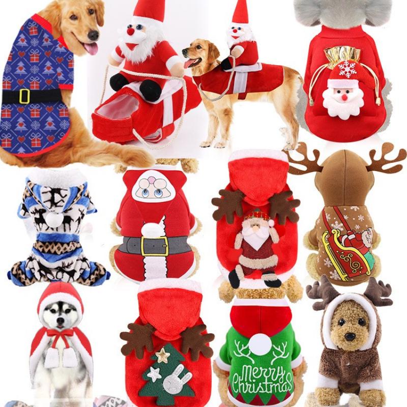 2025 Hoodies Dog Clothes Pet Cat Christmas Winter Sweatshirt Chihuahua Dog Coat Clothing Winter Pet Puppy Clothes Vest Jacket