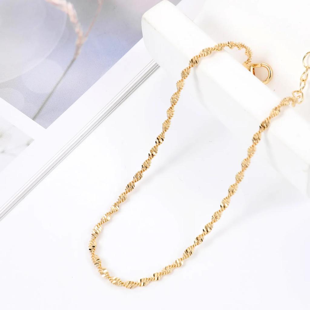 Очаровательные ювелирные изделия, золотые регулируемые ножные браслеты-цепочки для женщин