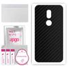 apgo Protective Skin Sticker for the Back Compatible with Wiko WIM Lite, Wrap Film, Foil, Vinyl - Pattern Carbon Black