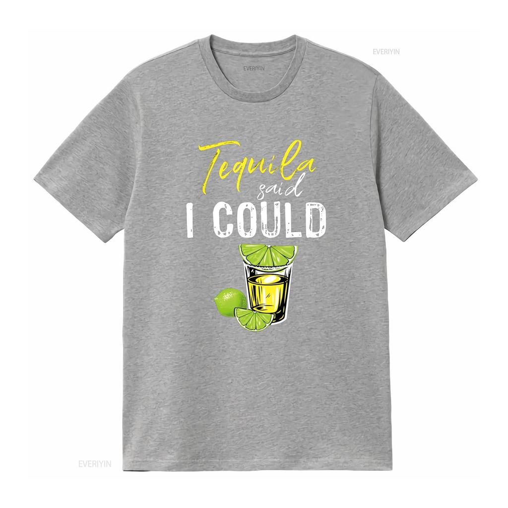 Смешная футболка с надписью Tequila Said I Could For Drink Lover, винтажный стиранный топ для повседневной носки, немного универсальная уличная мода