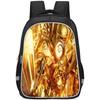 Cartoon Anime Backpack Kids School Use Double Layer Oxford Fabric Bag Grades K-5
