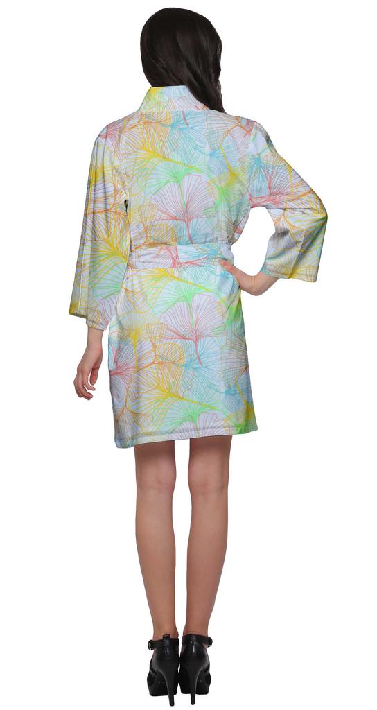 Moomaya Халат с принтом для девочек, кимоно, халаты для женщин, короткие