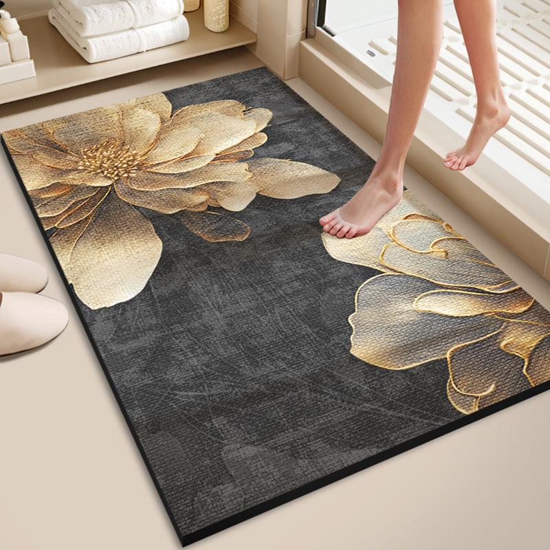 Противоскользящие коврики для ванной комнаты высокого класса, быстросохнущие коврики из диатомовой грязи для ванной