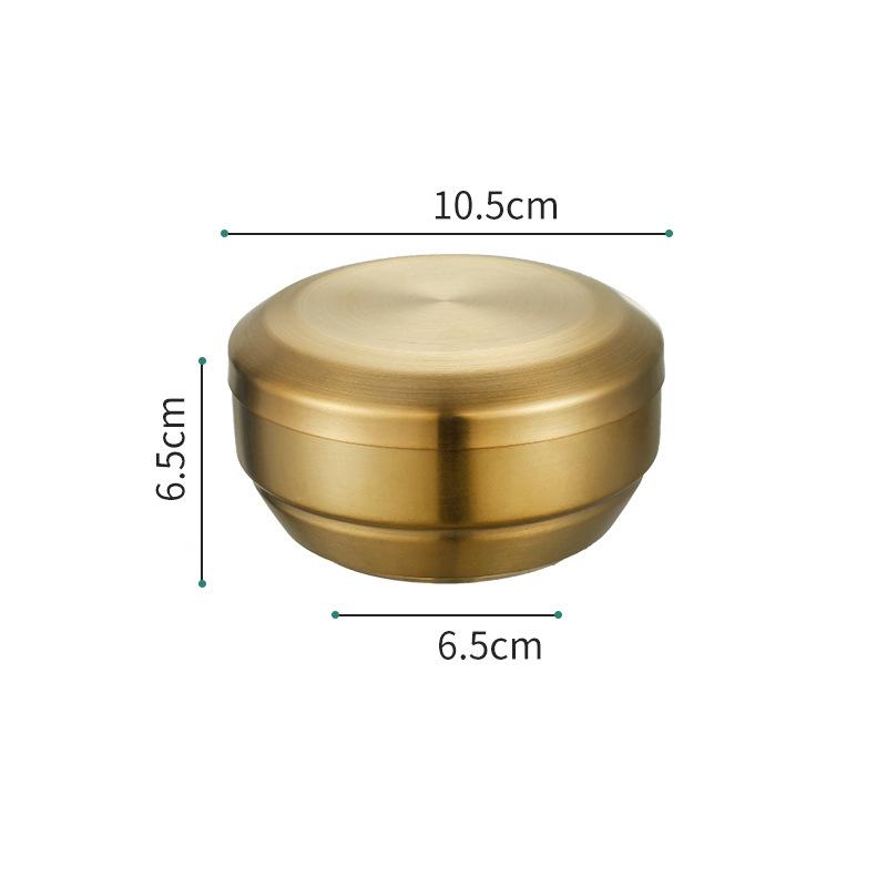 Korean 304 Stainless Steel Rice Bowl with Lid Double-Layer Anti-Scalding Soup Food Serving Bowls Container Kitchen Utensils