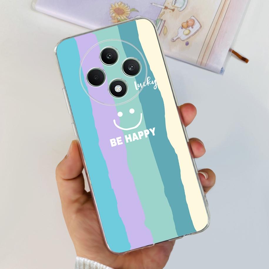 Чехол для Oppo Reno12 F CPH2637 Ударопрочный Чехол Милый Мультяшный Кот Мягкий Тонкий Прозрачный Чехлы для Телефона Для OPPO Reno 12F 4G CPH2687 Fundas
