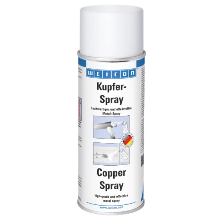 Weicon Copper Spray 400 , Metallic Coating, Temperature-Resistant, Quick-Drying