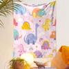 Cute Dinosaur Pattern with Pink Background Patterned Tapestry Decorative Wall Hanging, Home Bedroom Living Room Decor