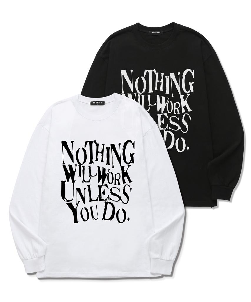 SHIRTER Ничего Графика Длинный рукав Длинный рукав (Sls032) черный