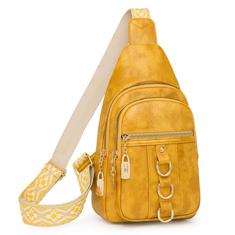 Женская сумка-ретро на грудь, однотонная сумка через плечо, поясная сумка