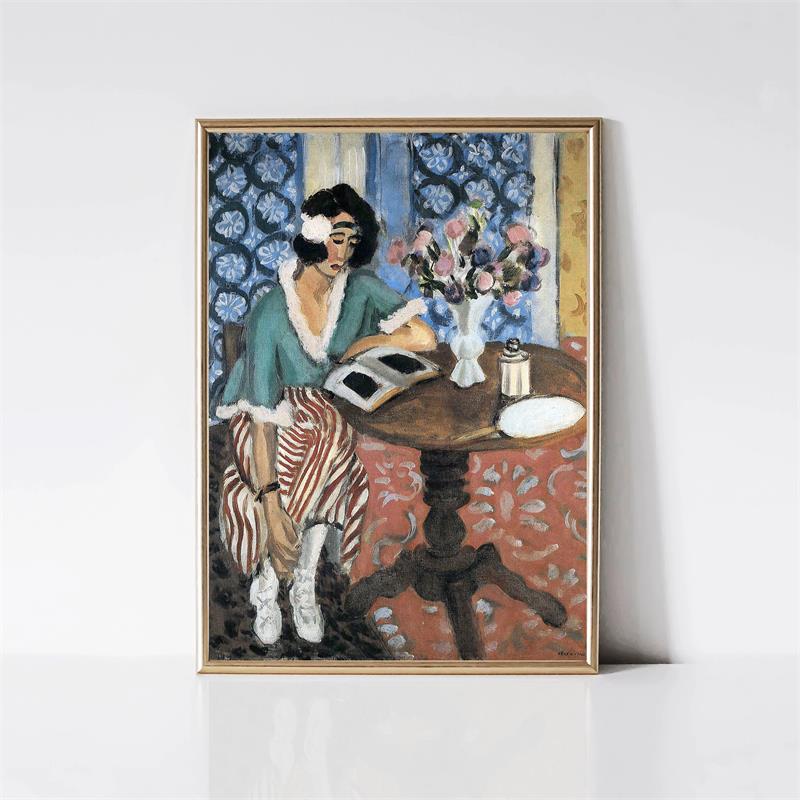 Анри Матисс Классические Работы Цветной Пейзаж Постер Портрет Женщины Кошка Цветок Печать на Холсте Настенное Искусство для Комнаты Домашний Декор