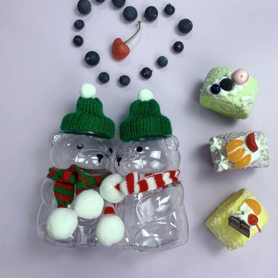 Бутылка для напитков с тематикой медведя Милый тамблер для чая и кофе со льдом Портальный стакан для холодных напитков с крышкой Подарок на день рождения и Рождество для детей и подростков