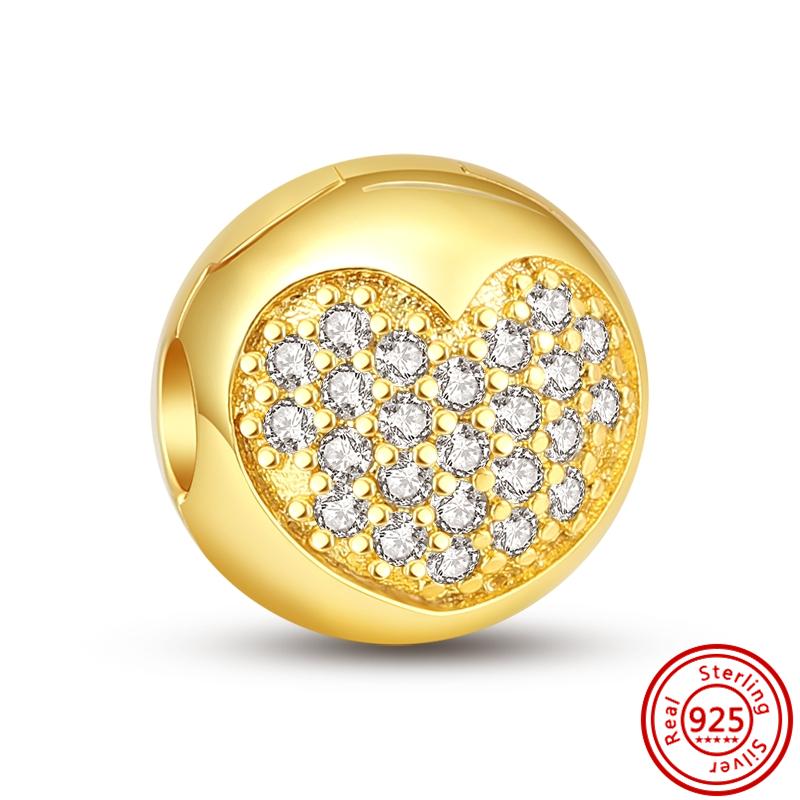 S925 Sterling Silver Golden Charm Crown Family Tree Safety Chain Hollow Beads Fit Original Bracelets Women Europe Jewelry