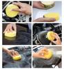 Car Wash Sponge, Round Shape, Set of 12, Diameter 3.9 inches (10 cm), Thickness