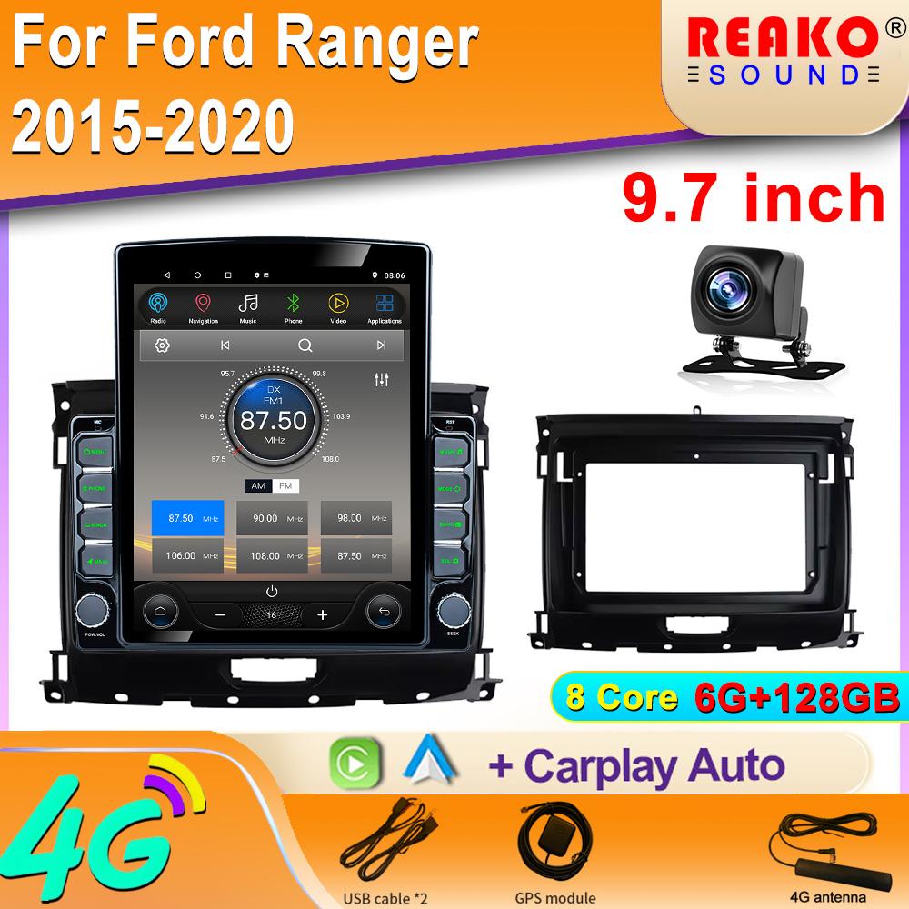 9,7-дюймовый вертикальный экран Tesla Android автомобильное радио для Ford Ranger 2015-2020 GPS навигация мультимедийный видеоплеер Carplay