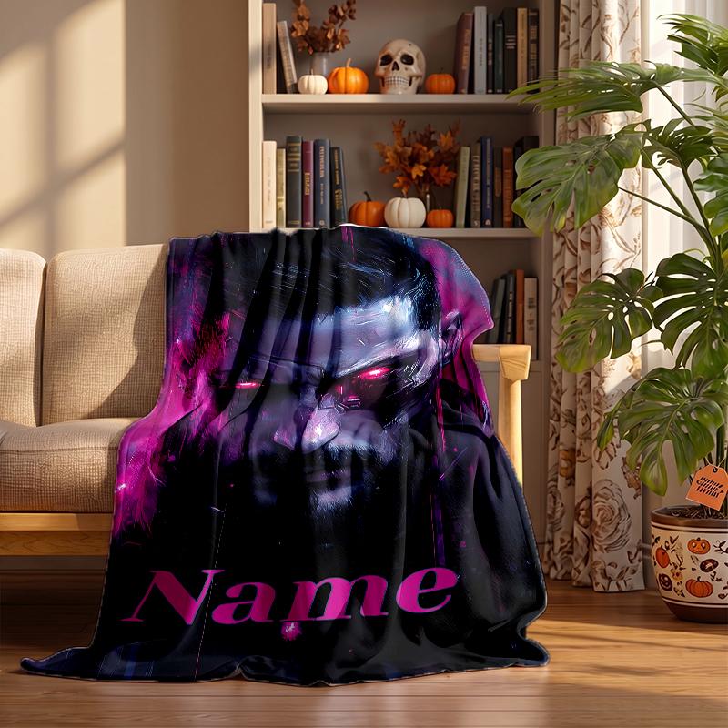 Cyberpunk Custom Flannel Blankets Soft Warm Cozy Throws for Home Decor Holiday Gifts