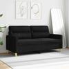 Vidaxl Sofa 2-Osobowa, Czarna, 140 Cm, Tapicerowana Tkaniną