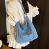Large Capacity Hobo Sling Bag Vintage Satchel Bags Korean Denim Shoulder Bag  Women Men