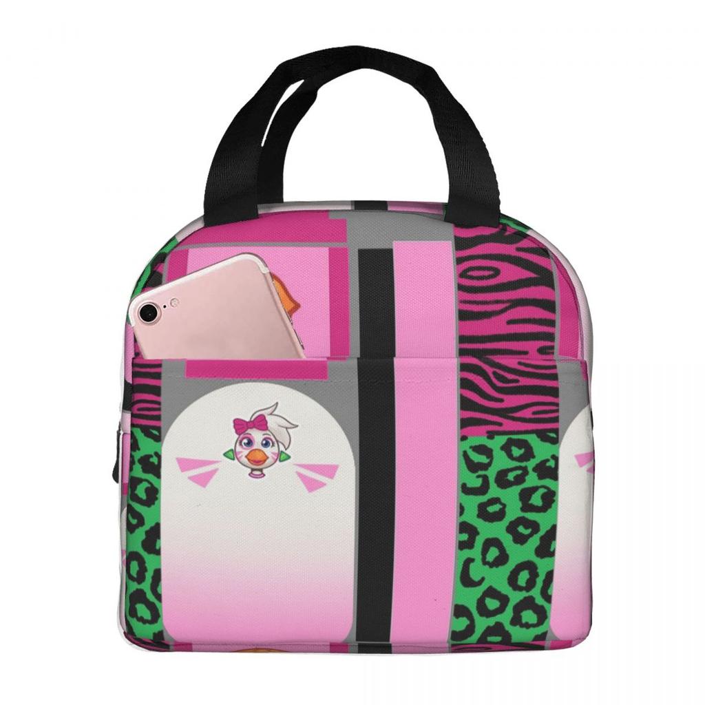 Glamrock Chica Fazbear Entertainment Insulated Lunch Bag for Women Office Cooler Thermal Food Box Tote Lunch Boxes Container