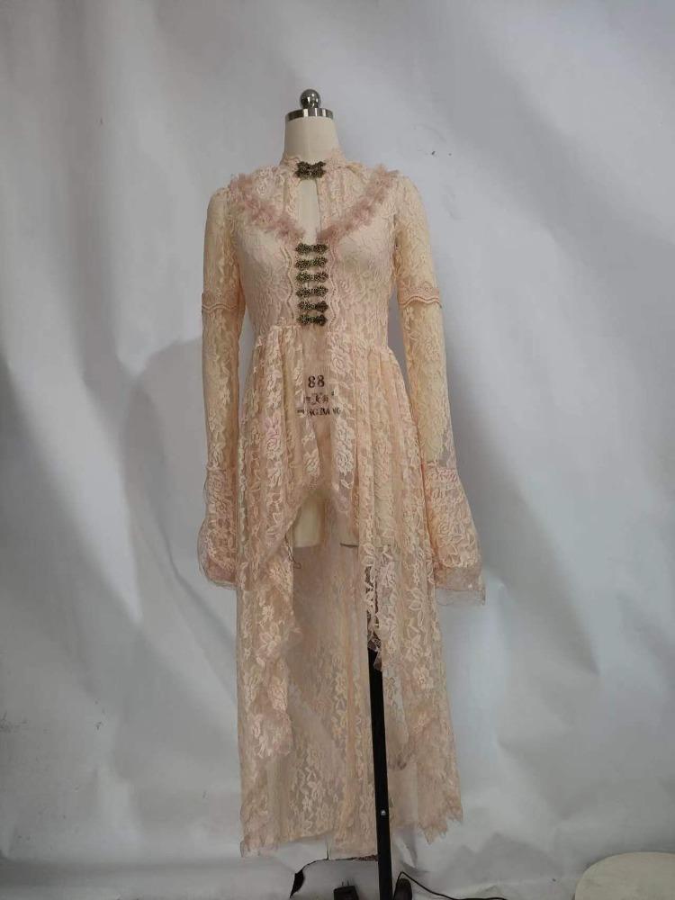 Винтажный Хэллоуин Средневековый Ренессанс Косплей Костюмы Платье Женское Готическое Кружевное Повязка Черное Маскарадное Платье Макси Платье Vestidos