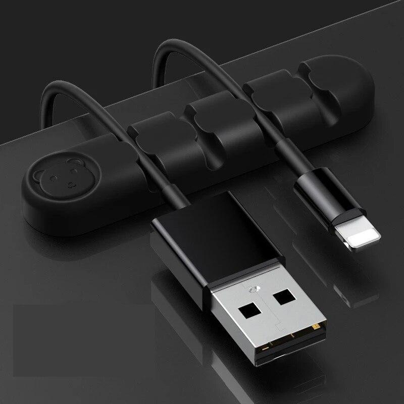 4/6 слотов для проводов, органайзер для кабелей, держатель для проводов, USB-устройство для намотки кабеля, аккуратные силиконовые зажимы для мыши, клавиатуры, защиты наушников