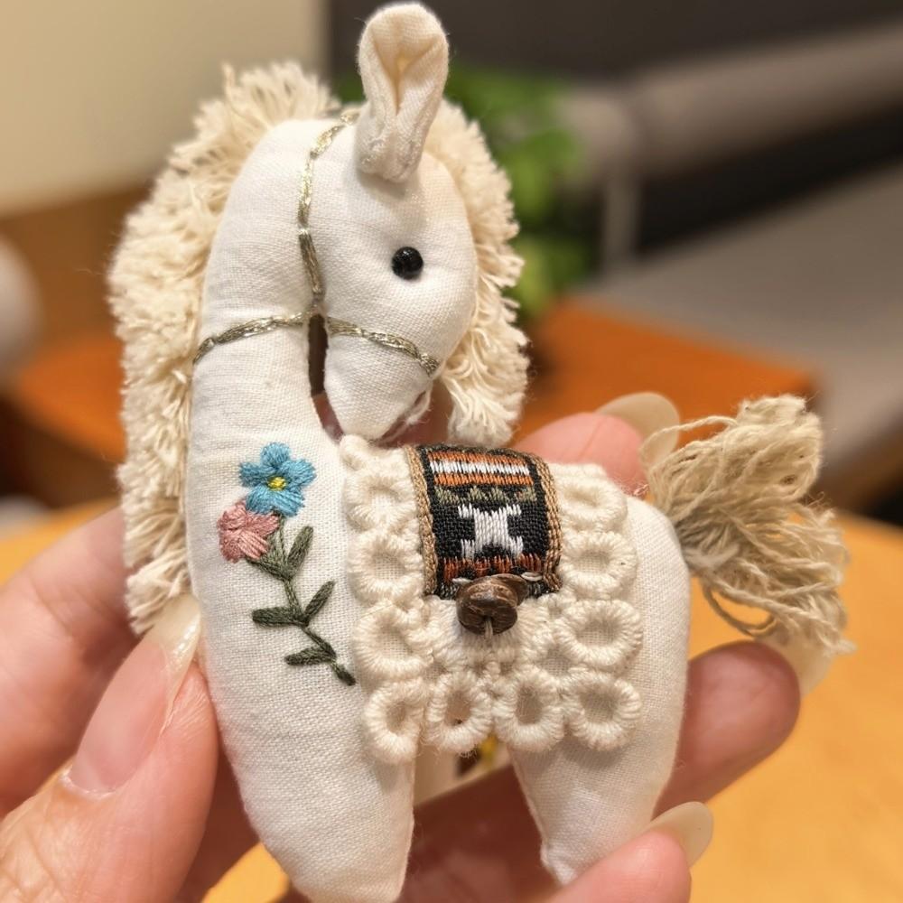Stuffed Animal Horse Plush Keychain Cute Design Pony Pendant Horse Year Key Ring Year Of The Horse