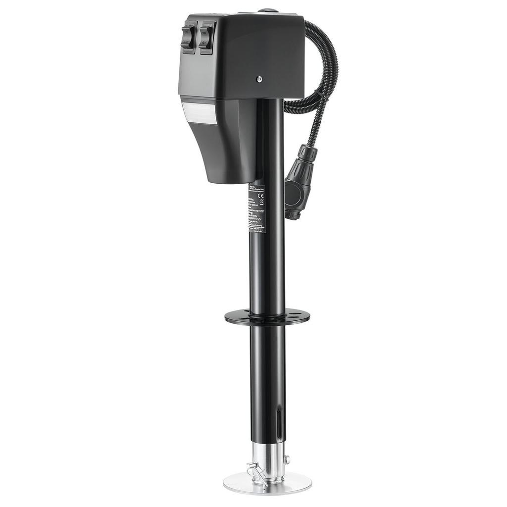 Electric Trailer Jack, 2268 kg Capacity, Electric Power Tongue Jack with Waterproof Protective Cover & LED Light for Travel Trailer, Camper, RV,