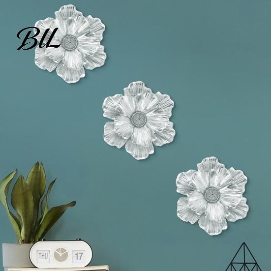 Hanging Flower Ornament 3D Resin Wall Decoration, Modern Floral Art Sculpture, Decorstion for Living Room, Home, Office Home Embellishments