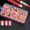 300Pcs 520PCS GT Copper connectingPipe Wire Joint Small Copper TubeTerminal Cable Lug Connection TubeWire Connector