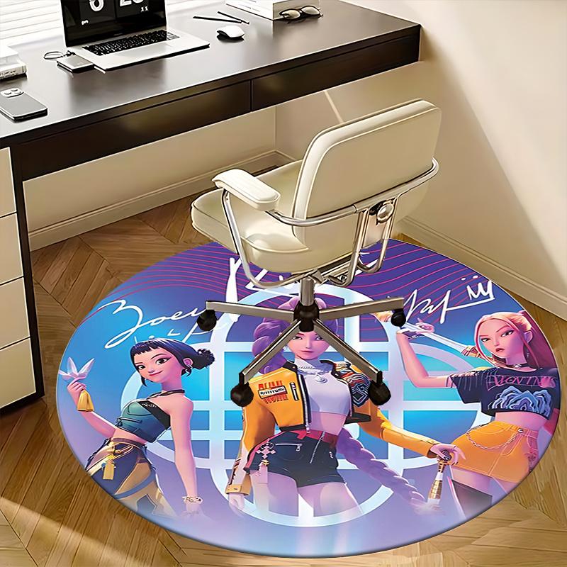 Joey Rumi,Avantgarde Fashion Chair mat Round Rug Office carpet, Machine Washable, Non slip, Suitable for Living Rooms, Bedrooms