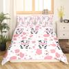 Милый комплект пододеяльника с коровкой, Каваийская горная корова, для девочек, детей, женщин, Постельное белье, Прекрасный розовый, Фермерский дом, Анималистический декор, Пододеяльники