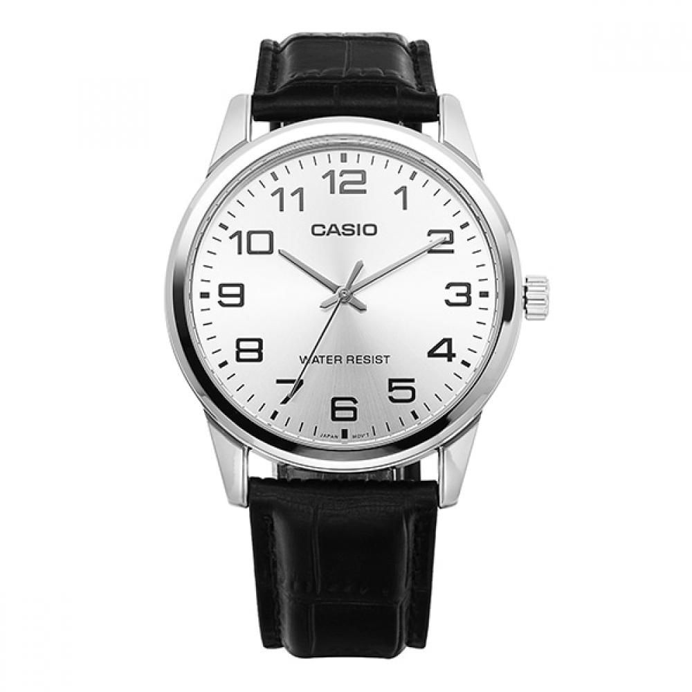 CaSio Mtp V001l 7budf Mtp V001l 7b аналоговые Sat студенческие мужские часы с кожаным ремешком