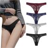 TUOTISI Sexy Sexy Bikini Lucky Bag Set of Women's All-Lace T-Back Panties, Low-Waist Lingerie, Butt-Slimming Innerwear, Panties, (L, 4)