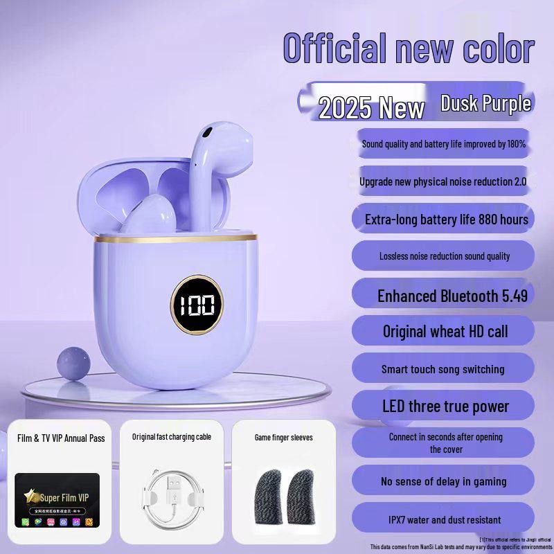 2025 Noise-Cancelling In-Ear Wireless Bluetooth Headphones with Long Battery Life
