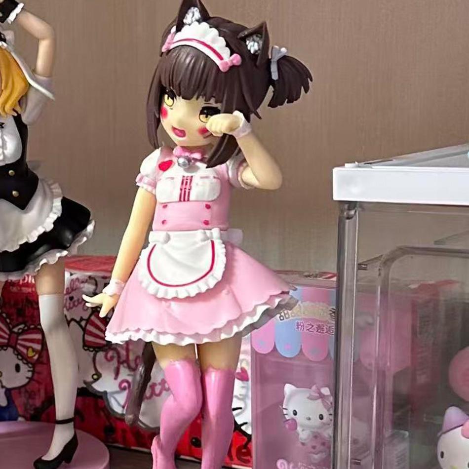 NEKOPARA 18 см Аниме Фигурка Кошки-Горничной - Шоколад Ваниль Очаровательный ПВХ Достойная Коллекционирования Статичная Фигурка Красивый Дизайн Кошки Миниатюра